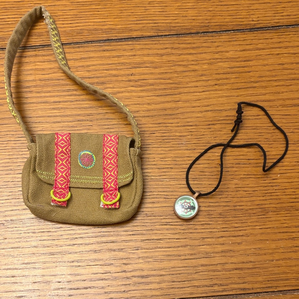 American Girl Leah Bag and Compass